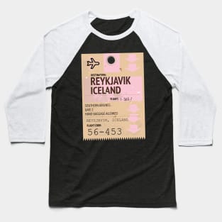 Reykjavik Iceland travel ticket Baseball T-Shirt